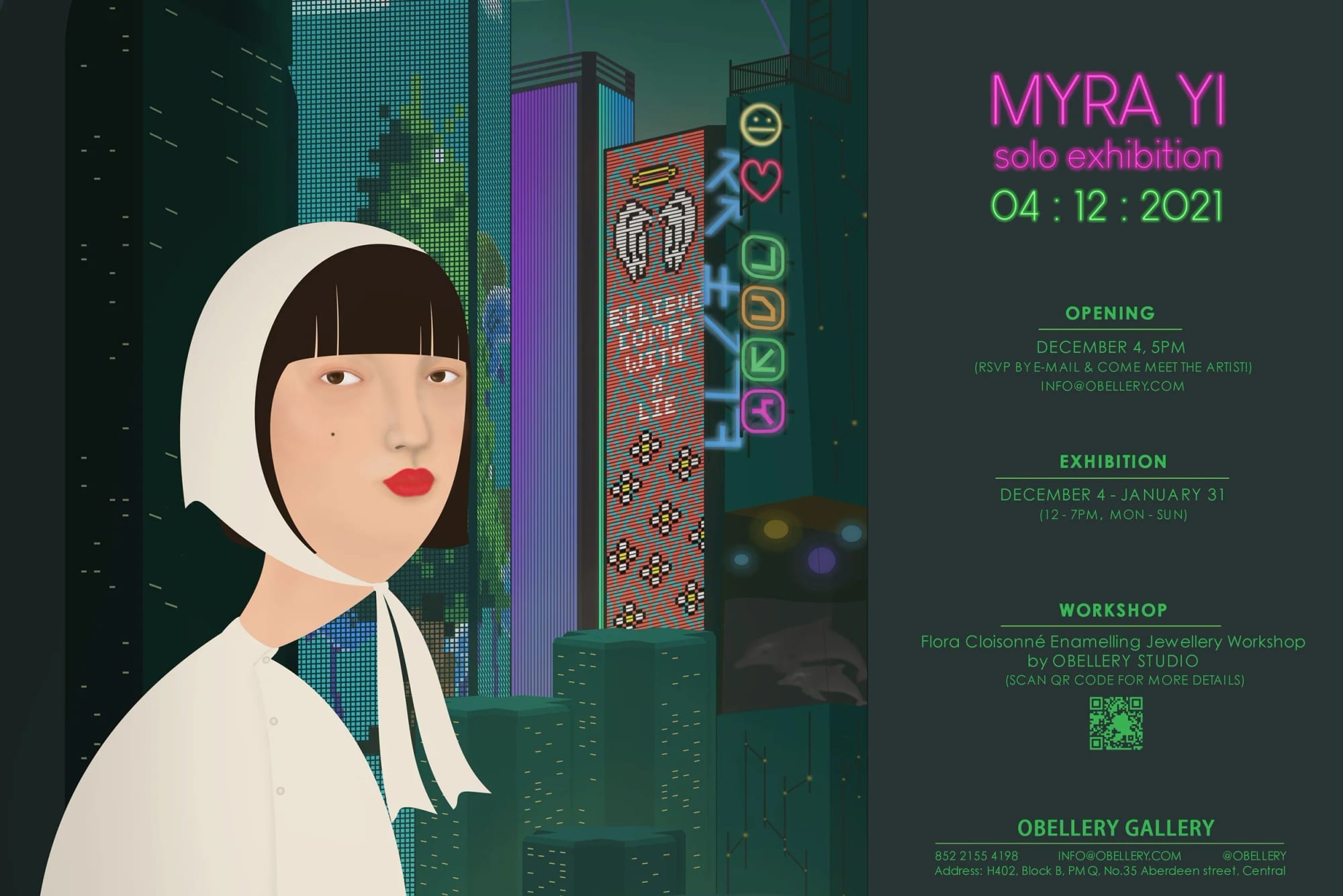 Artist Collaboration : Myra Yi Solo Exhibition & Flora Cloisonné Enamelling Jewellery Workshop